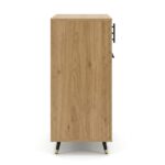 Meuble Buffet Bois Moderne avec Tiroir et Étagères - Style Contemporain - H 106 x L 100 x P 35 cm – Image 3