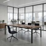 Table de Réunion Semi-Métallique 240x120 cm | Design Industriel & Élégant – BIG OFFICE – Image 4