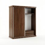Armoire Dressing en Bois MDF 200x200x50 cm – Grande Armoire à Portes Coulissantes | Big Office Maroc