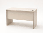 Bureau MDF 120x60x75 cm avec Caisson Fixe 2 Tiroirs – Beige – Image 2