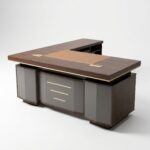 Bureau de Direction MDF Effet Noyer 160x80 cm