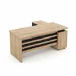 Bureau de Direction 180 × 80 × 75 cm avec Rangement Intégré