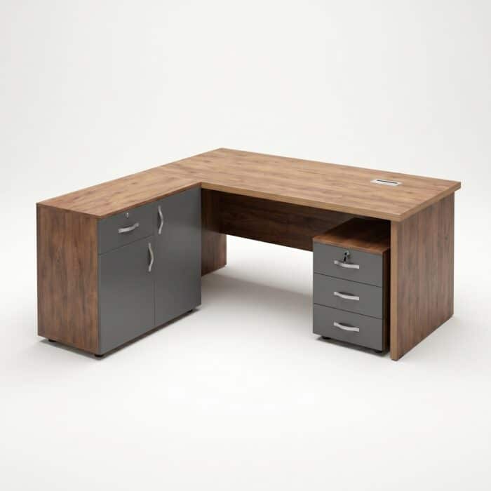Bureau de Direction Design Bardage en Bois MDF avec Retour et Caisson | Big Office Maroc – Image 2