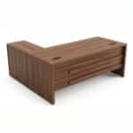 Bureau de Direction en Bois MDF 180x80 cm avec Meuble Retour et Caisson Mobile 3 Tiroirs | Big Office Maroc