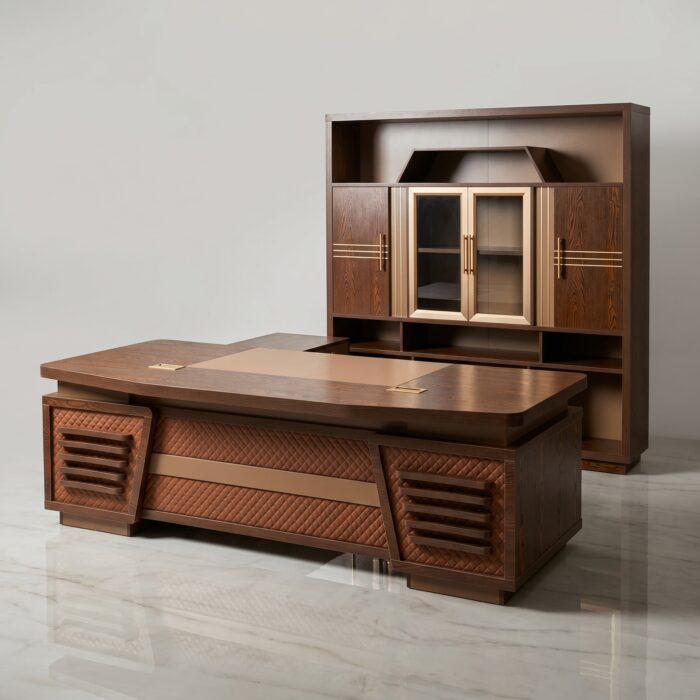 Bureau de Direction Prestige Noyer 240x95 cm – Image 2