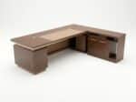 Bureau de Direction 260x95 cm en Bois MDF Effet Noyer – Image 3