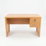 Bureau 120×60×75 cm en Bois MDF Effet Hêtre avec Caisson 2 Tiroirs – Mobilier de Bureau Maroc