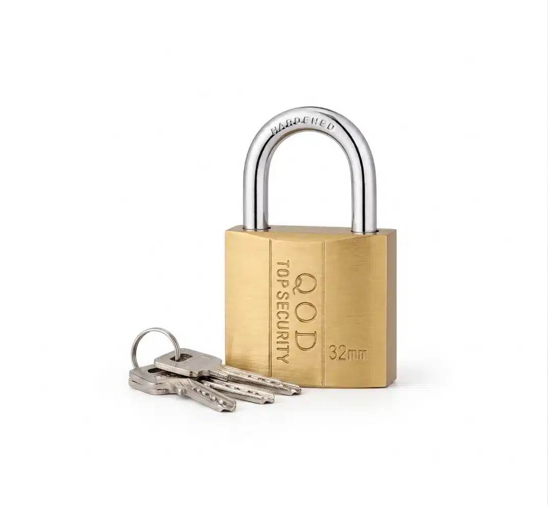 Cadenas laiton 32mm avec 3 clés usage armoire casier vestiaire boîte outils