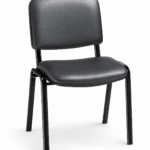 Chaise ISO en Similicuir Noir au Maroc | Chaise Visiteur de Bureau | Big Office Maroc