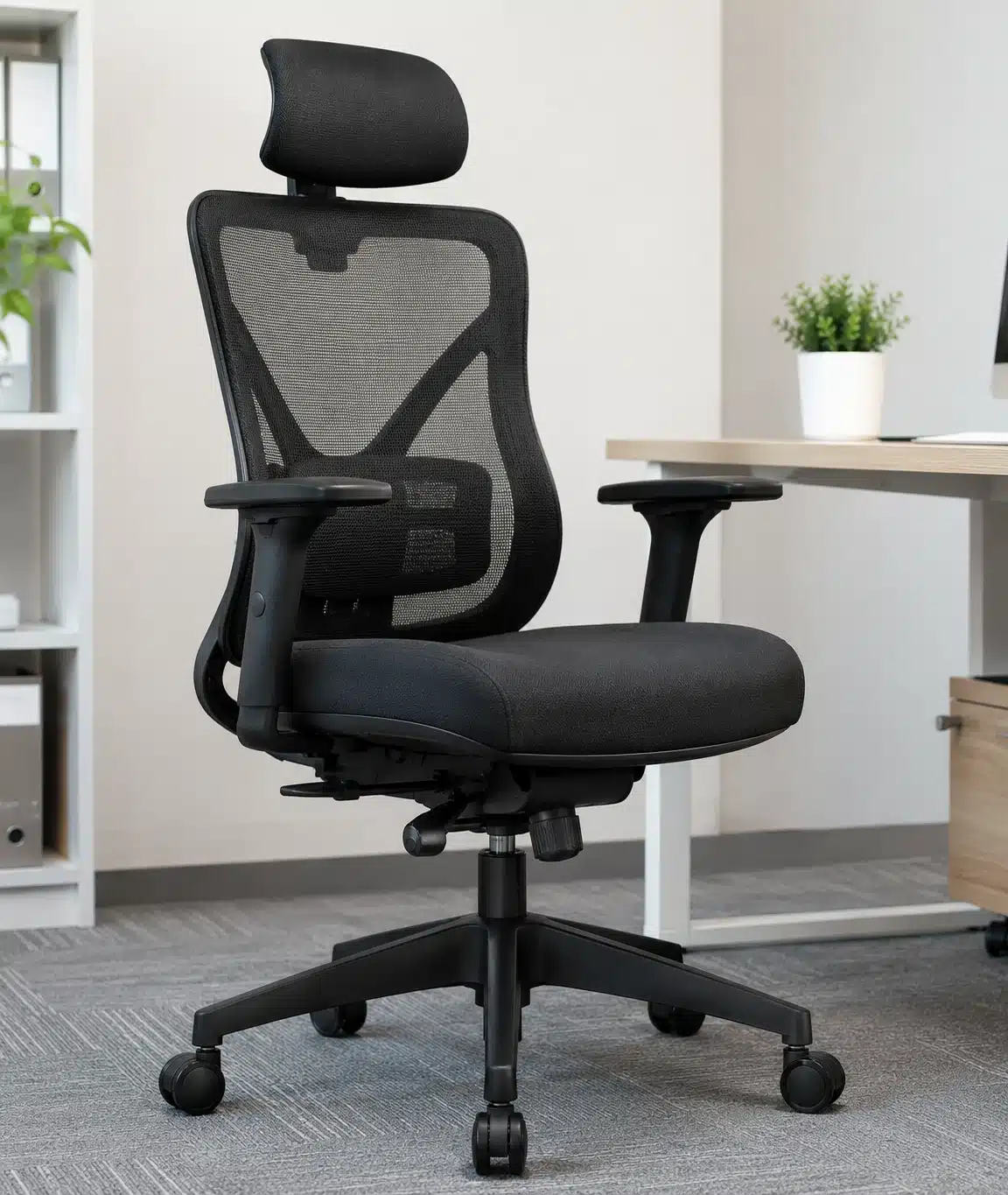 Chaise ergonomique bien réglée pour un confort optimal au bureau