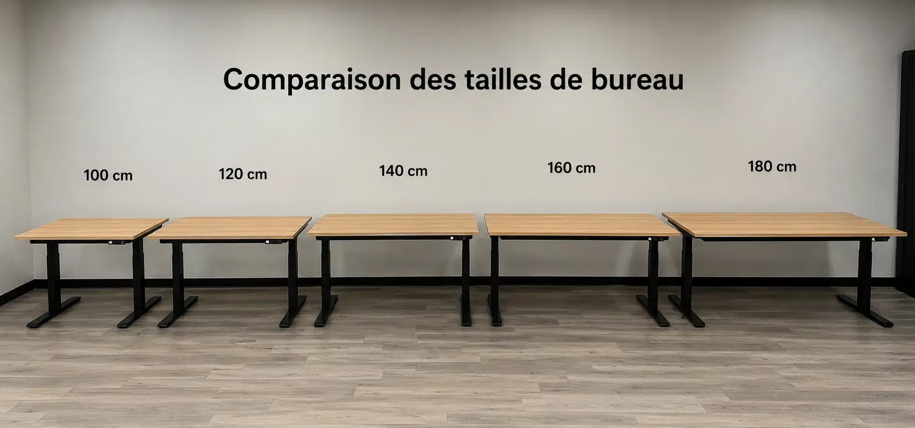 Comparaison des tailles de bureau selon l'usage