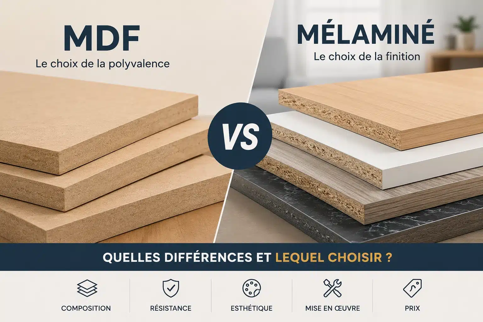 MDF ou Mélaminé