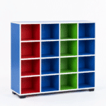 Meuble de Rangement Multicases 16 Compartiments – MDF Mélaminé Multicolore