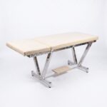 Table d'Examen Médicale Fixe avec Porte-Rouleau Papier – Structure acier