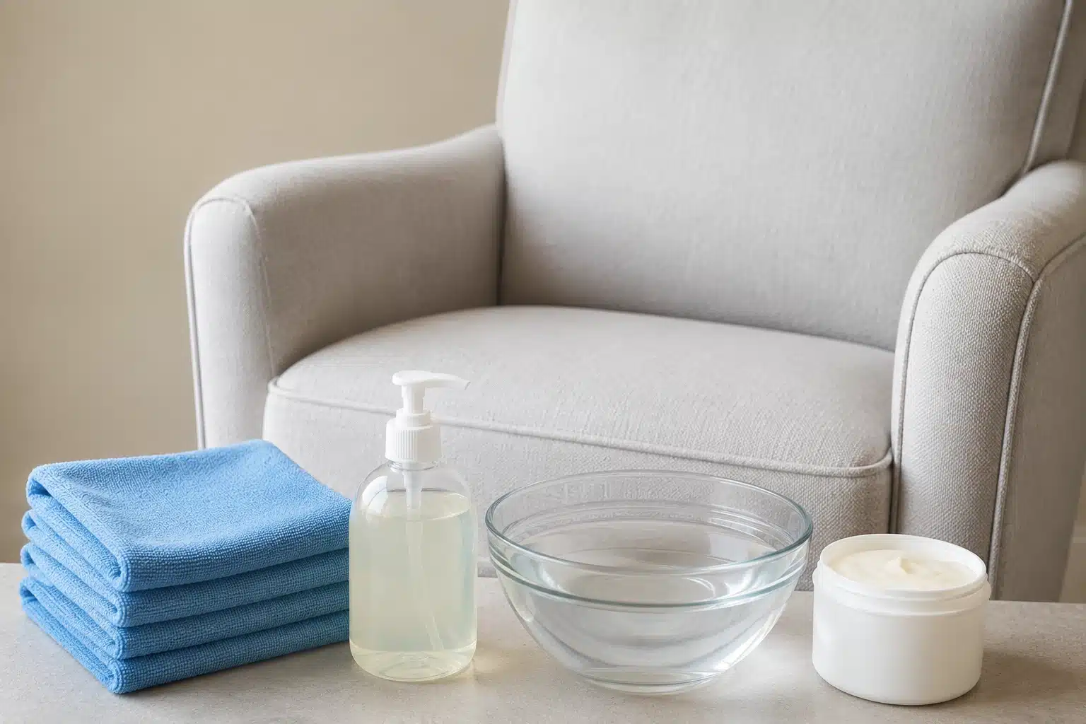 Matériel nécessaire pour nettoyer un fauteuil en cuir