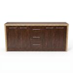 Bahut de Bureau en Bois MDF 200 x 40 x 80 cm – Crédence de Rangement Professionnelle