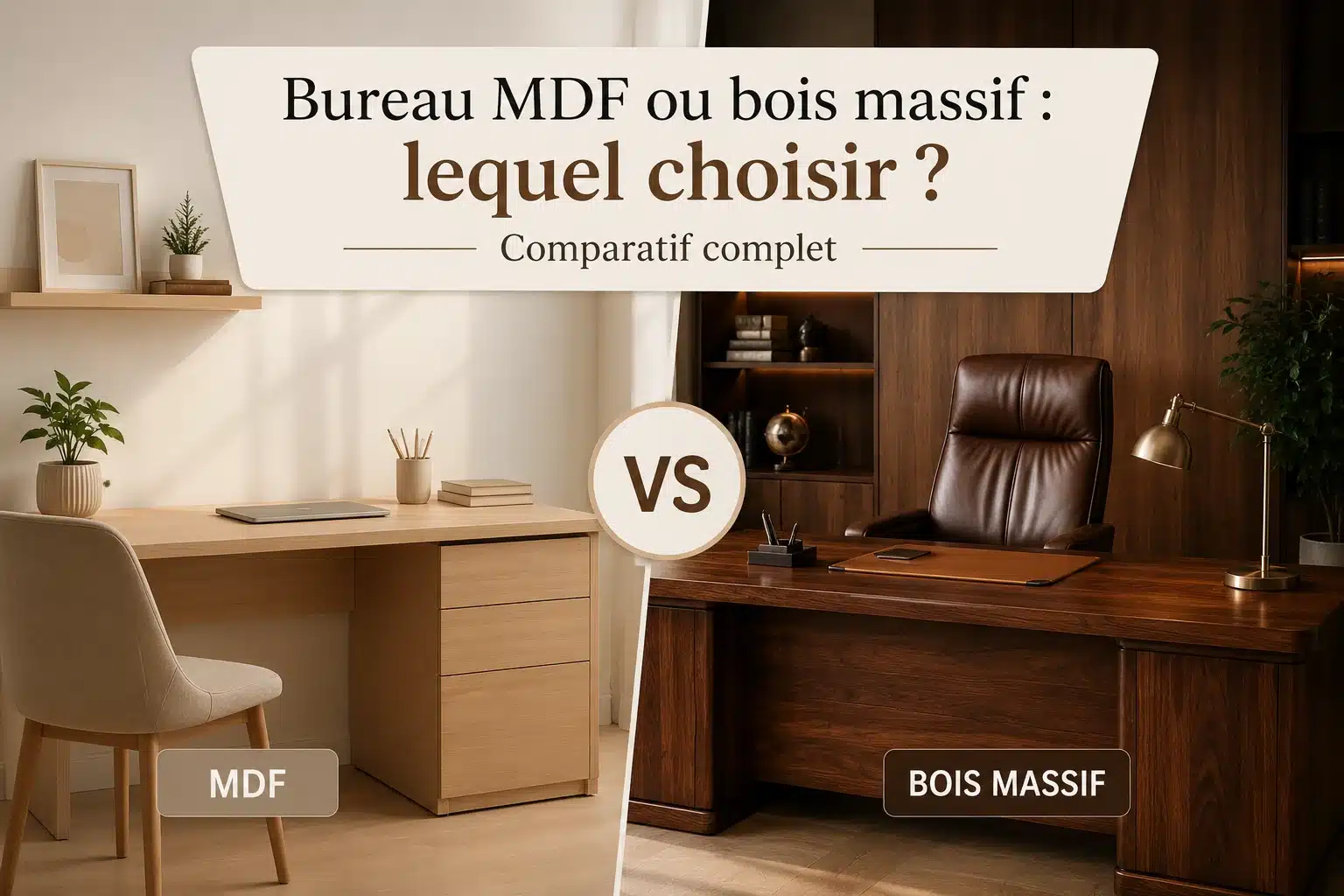 Bureau MDF ou bois massif lequel choisir