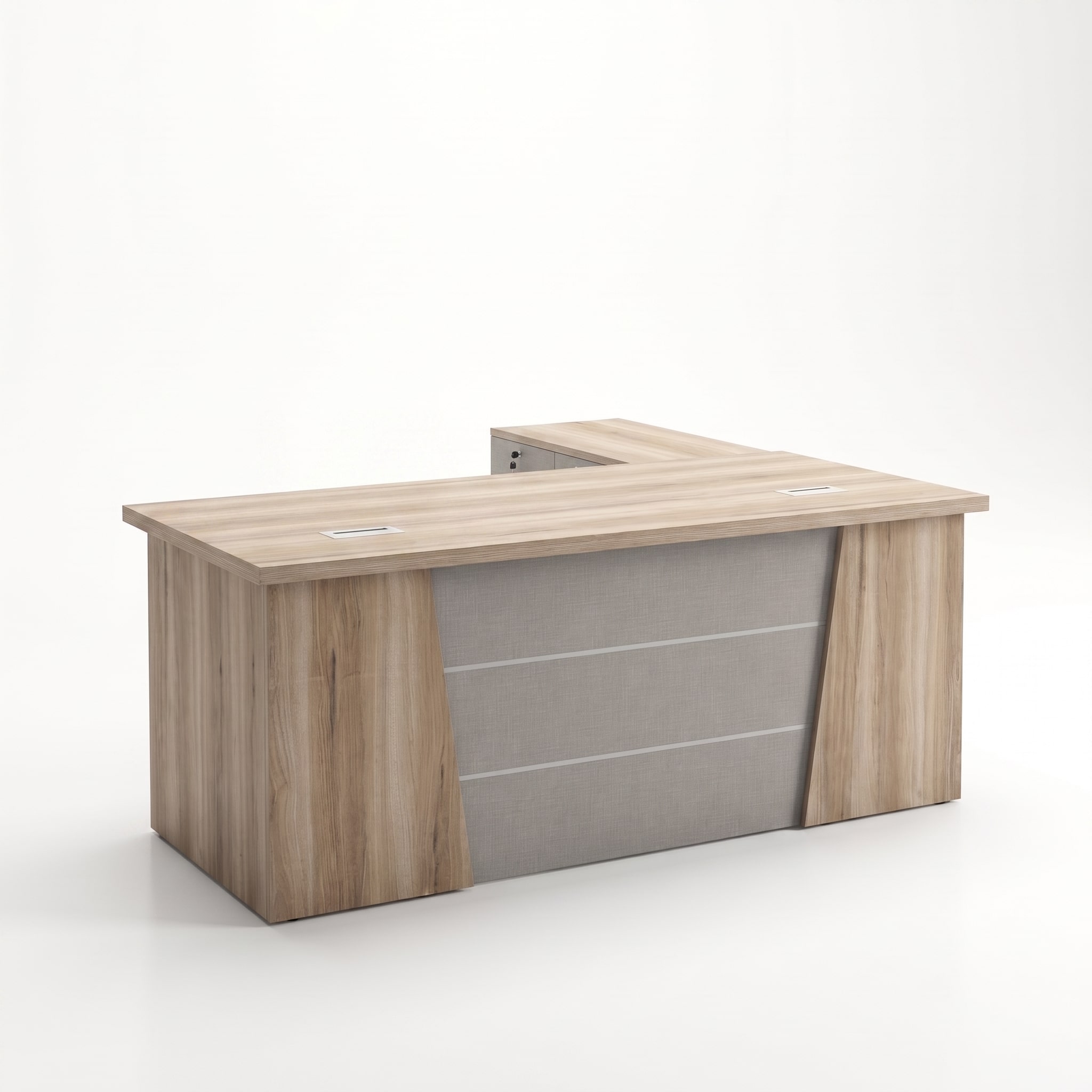 Bureau de direction bois MDF 180x180 cm Maroc Bureau de Direction en Bois MDF 180×180 cm avec Retour – Mobilier de Bureau Professionnel Maroc – Image 1
