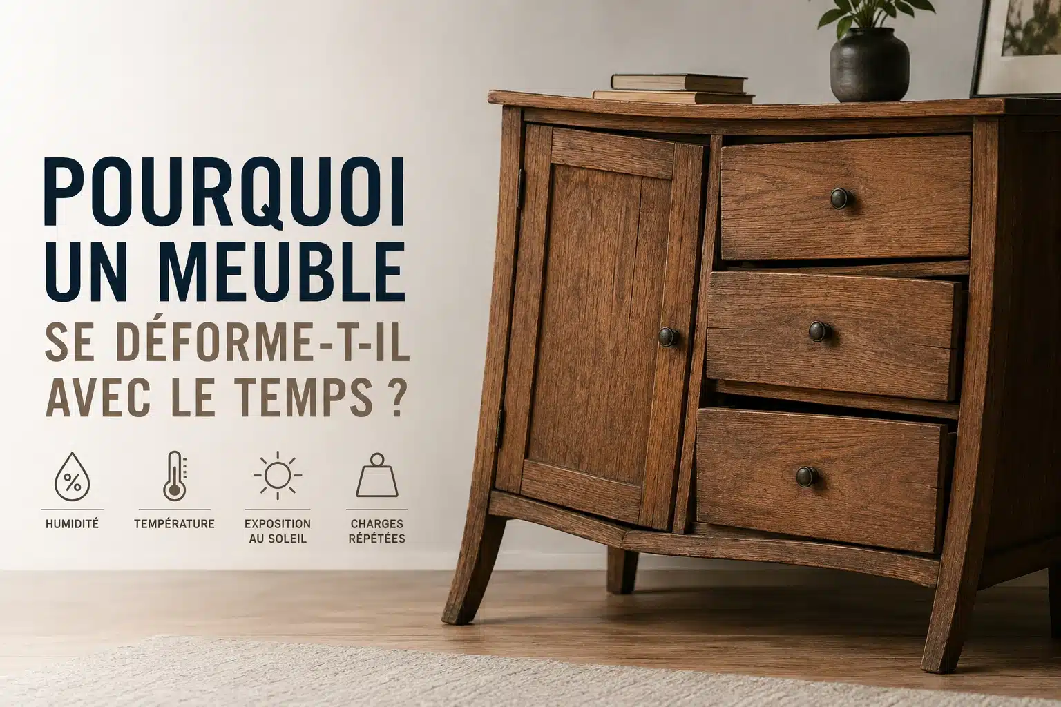 Pourquoi un meuble se déforme-t-il avec le temps ?