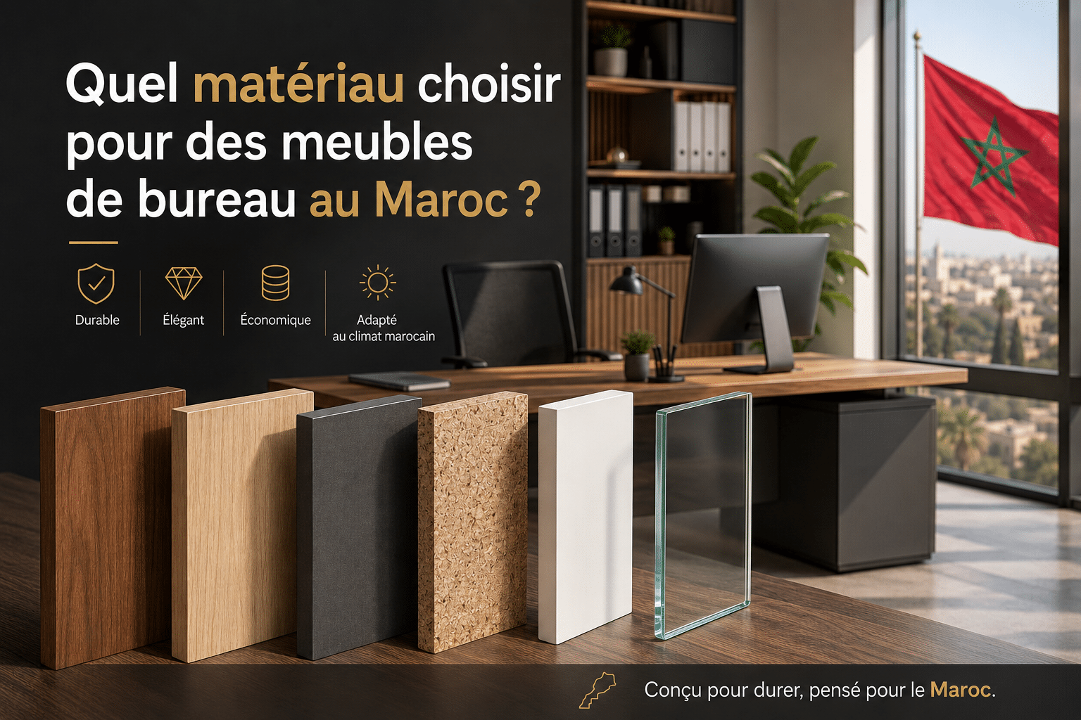 Quel matériau choisir pour des meubles de bureau au Maroc