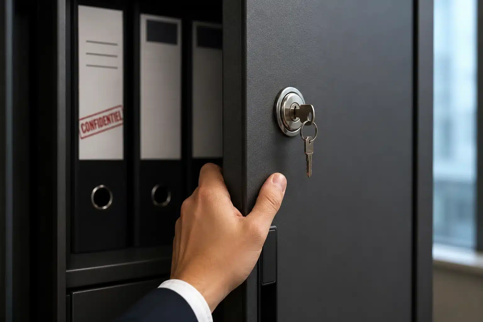 Armoire de bureau avec serrure pour documents confidentiels