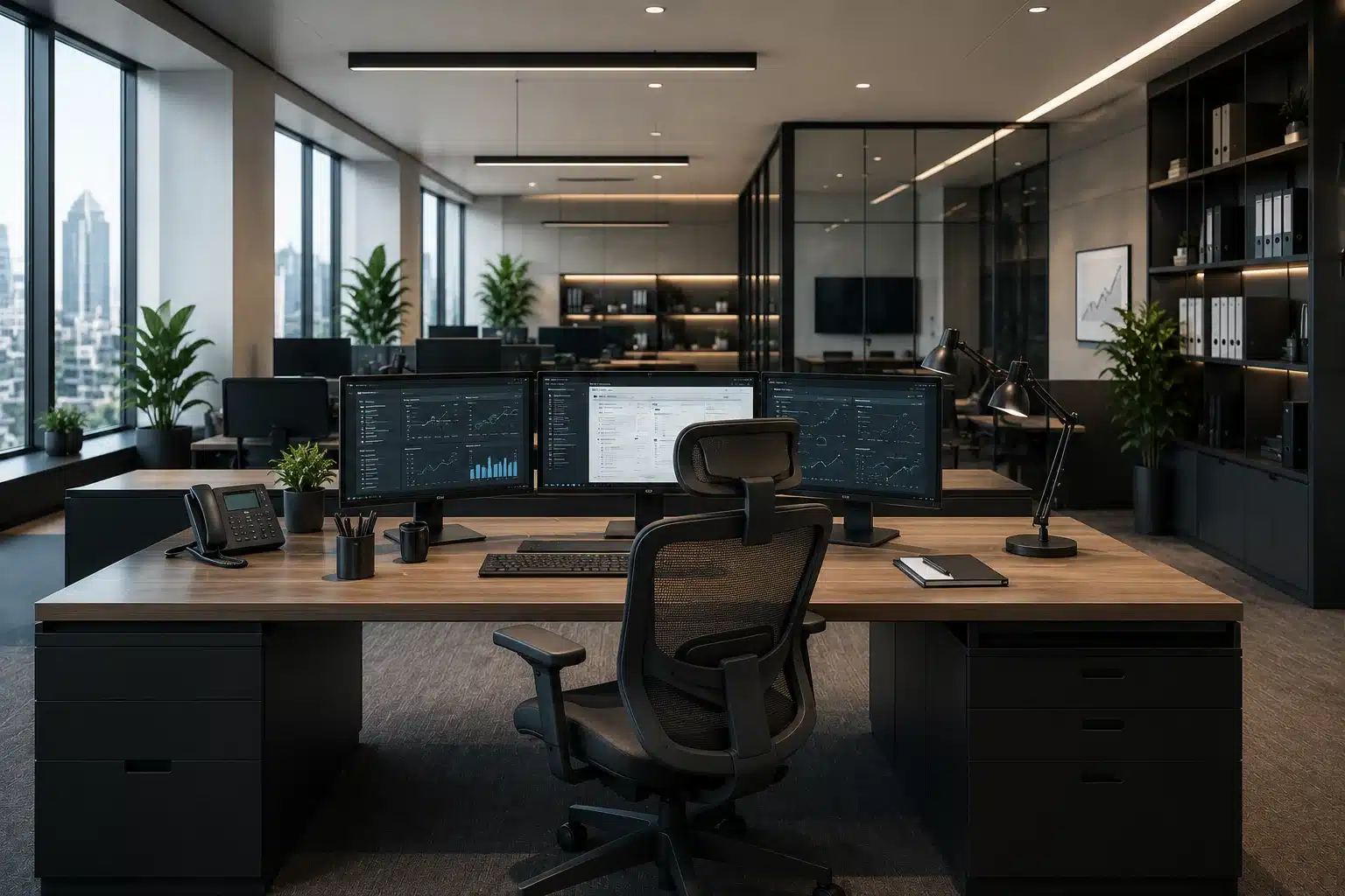 Bureau professionnel pour entreprise et bureau de direction en open space