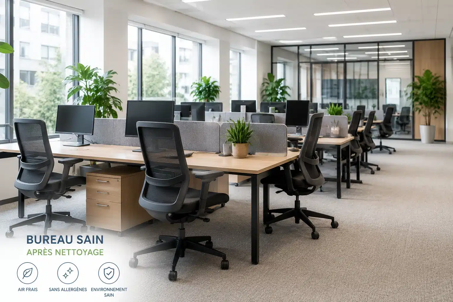 Bureau propre et sans allergènes grâce à un entretien régulier