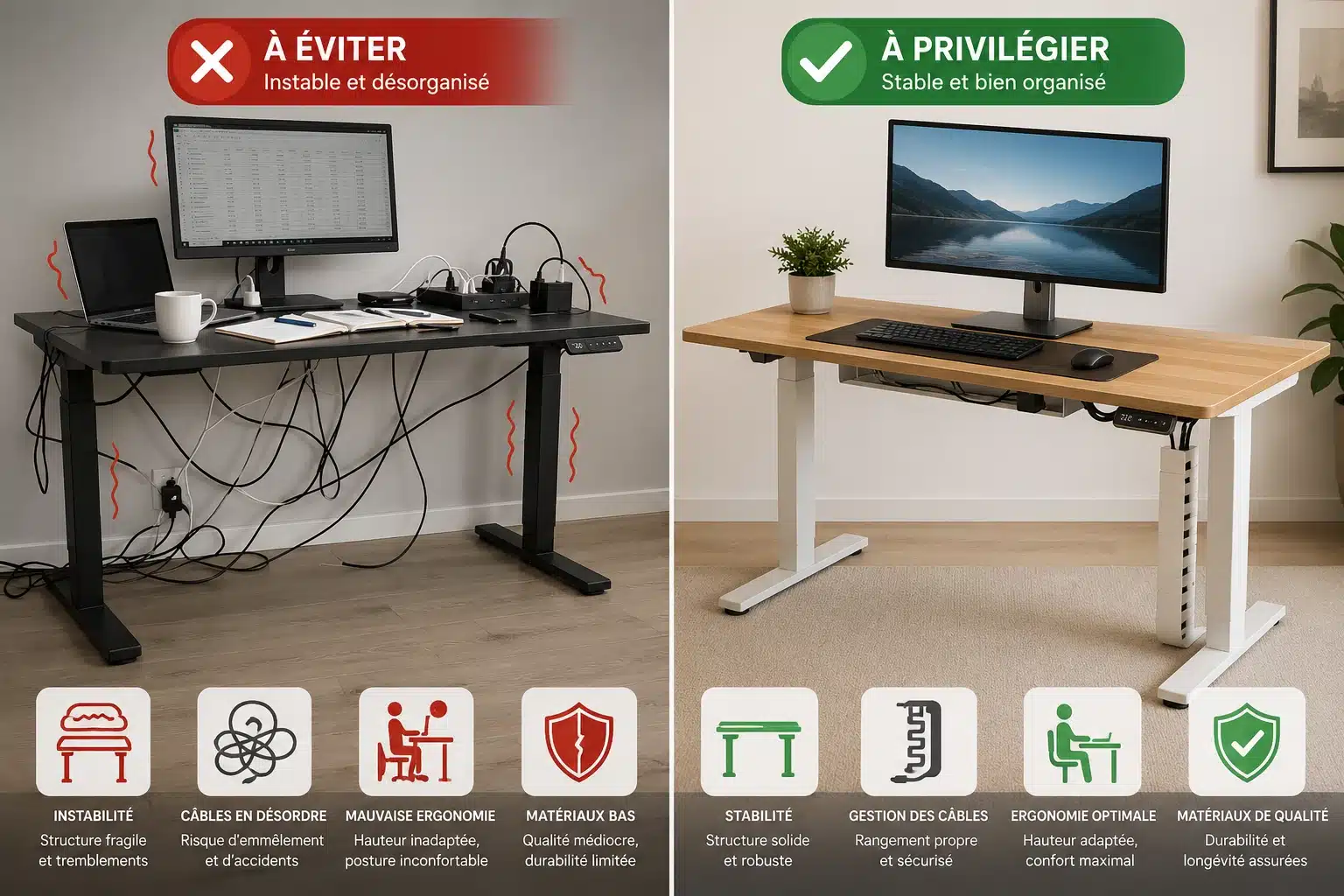 Erreurs fréquentes à éviter lors du choix d’un bureau ajustable