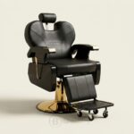 Fauteuil de Barbier REGALIA Noir et Doré