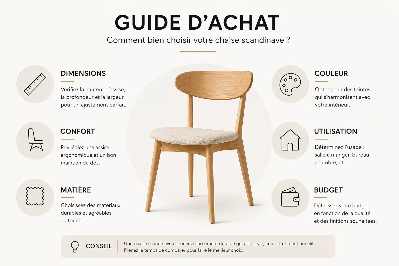 Guide d'achat pour bien choisir une chaise scandinave