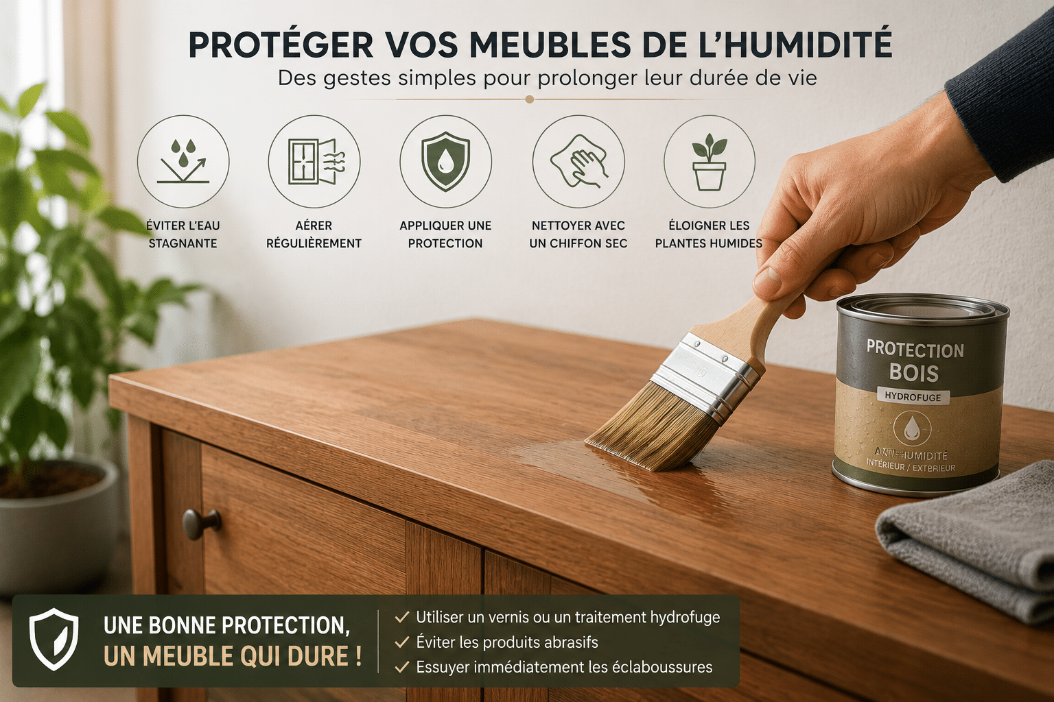 Protéger un meuble contre l'humidité