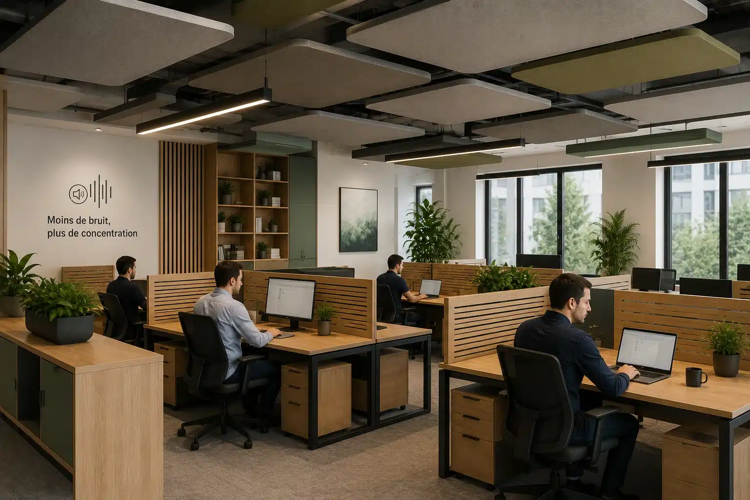 Comment réduire le bruit dans un bureau ouvert grâce à un aménagement acoustique adapté
