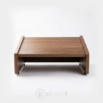 Repose-Pieds de Bureau Incliné Effet Noyer