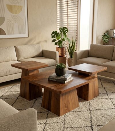 Set de 3 Tables Gigognes en Bois