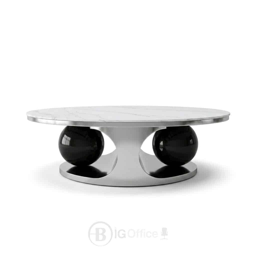 table-basse-ovale-inox-plateau-ceramique-130-cm-bigoffice-2 Table Basse Ovale Inox avec Plateau Céramique