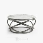 Table Basse ORBITA en Céramique et Inox Gris